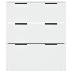 Maison Chic Buffet,Meuble de Rangement,commode pour salon,Cuisine Blanc 60x30x70 cm Bois d'ingénierie -MN44237 pas cher