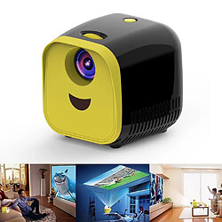 Universal Mini projecteur Full HD 1080p L1 Mini projecteur d'éducation précoce pour les enfants Histoires de dessins animés Mignonnes pour les enfants | Projecteurs LCD(Jaune)