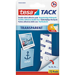 tesa TACK Pastilles adhésives, double face, transparent ()