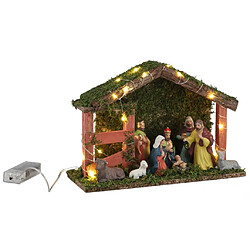 HI Crèche de Noël éclairée à LED