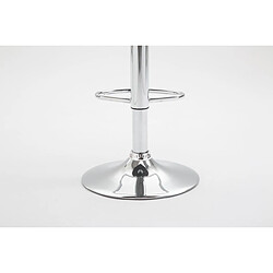 Decoshop26 2x Tabourets de bar en synthétique blanc pivotant avec repose-pieds TDB10086