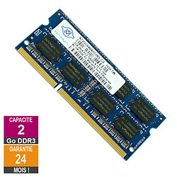 Barrette Mémoire 2Go RAM DDR3 Nanya NT2GC64B8HC0NS-CG SO-DIMM PC3-10600 1333MHz 2Rx8 - Reconditionné