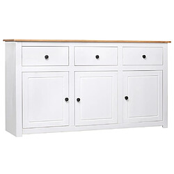 vidaXL Buffet Blanc 135x40x80 cm Pin solide Gamme Panama