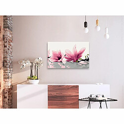 Paris Prix Tableau à Peindre Soi-Même Magnolia Fond Blanc 40x60cm