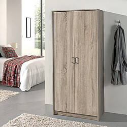 Mes Armoire 2 portes 80x54x180 cm décor chêne - RANGO 