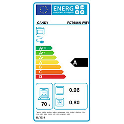 Four intégrable multifonction 72l 60cm pyrolyse inox - FCT686NWIFI - CANDY