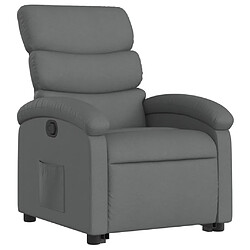 Avis Maison Chic Fauteuil Relax pour salon, Fauteuil inclinable Gris foncé Tissu -GKD85509