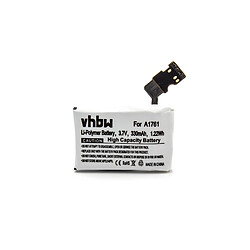 vhbw Li-Polymère batterie 330mAh (3.7V) pour smartwatch montre bracelet fitness comme Apple A1761