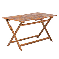 Beliani Table de jardin 140 x 75 cm Bois Bois foncé CENTO 