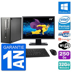 PC Tour HP 800 G1 Ecran 19" Intel G3220 RAM 32Go Disque 250Go Windows 10 Wifi - Occasion