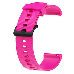 Wewoo Bracelet pour montre connectée Dragonne Sport en silicone Garmin Vivoactive 3 20mm Rose Rouge