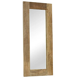 vidaXL Miroir Bois massif de manguier 50 x 110 cm