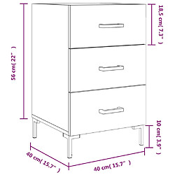 vidaXL Table de chevet blanc brillant 40x40x66 cm bois d'ingénierie pas cher