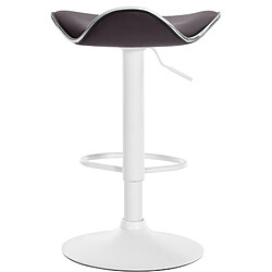 Non Tabouret de bar Shanghai simili cuir blanc pas cher