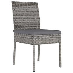 Maison Chic Lot de 2 Chaises de salle à manger de jardin - Fauteuil d'extérieur Résine tressée Gris -MN78472