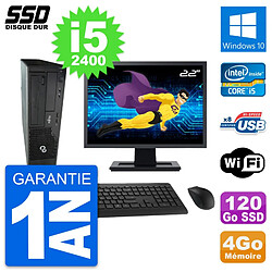 PC Fujitsu E500 E85+ DT Ecran 22" i5-2400 RAM 4Go SSD 120Go Windows 10 Wifi - Occasion