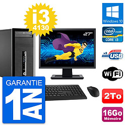 PC Tour HP 400 G1 Ecran 27" Intel i3-4130 RAM 16Go Disque 2To Windows 10 Wifi - Occasion