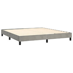 Avis vidaXL Sommier à lattes de lit et matelas Gris clair 160x200cm Velours