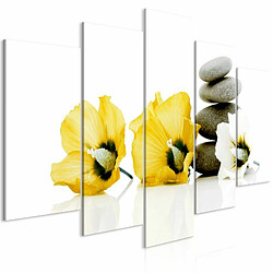 Paris Prix Tableau Imprimé 5 Panneaux Calm Mallow Wide Yellow 100 x 200 cm 