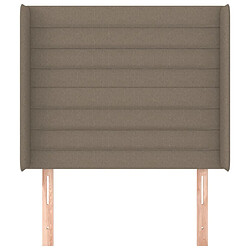 Avis Maison Chic Tête de lit scandinave avec oreilles,meuble de chambre Taupe 103x16x118/128 cm Tissu -MN36661