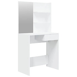 Helloshop26 Coiffeuse design avec miroir 74,5 x 40 x 141 cm blanc 02_0006281