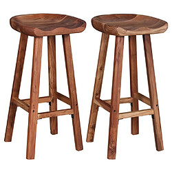 Avis vidaXL Tabourets de bar lot de 2 bois d'acacia massif