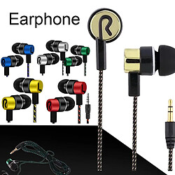 GUPBOO Grosses soldes! 5 couleurs écouteurs stéréo intra-auriculaires 1.1m fil tressé portable 3.5 interface casque d'écouteurs en silicone