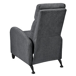 Acheter Helloshop26 fauteuil relaxant avec dossier inclinable et repose pieds housse textile 102 cm gris foncé 03_0005214