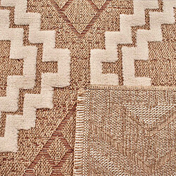 Avis Jardindeco Tapis intérieur extérieur aspect jute terracotta Tijuana 9054 230 x 160 cm.