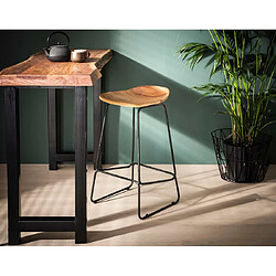 Lisa Design Djoda - lot de 4 tabourets de bar - bois massif d'acacia