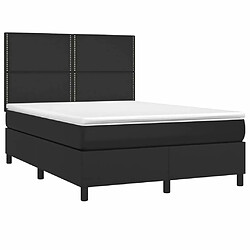 Avis Sommier à lattes et LED,Cadre à lattes de lit avec matelas pour Adulte Noir 140x190 cm -MN15741