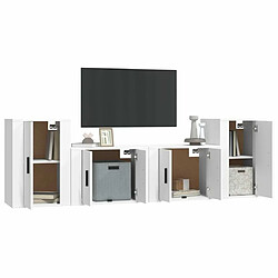 Avis Maison Chic Ensemble de meubles TV 4 pcs pour salon - Blanc Bois d'ingénierie -MN23953