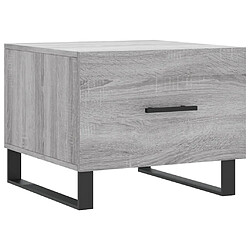 vidaXL Table basse Sonoma gris 50x50x40 cm Bois d'ingénierie