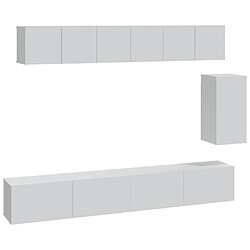 Maison Chic Ensemble de meubles TV 6 pcs pour salon - Blanc Bois d'ingénierie -MN63635