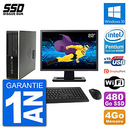 PC HP Compaq Pro 6300 SFF Ecran 22" Intel G630 RAM 4Go SSD 480Go Windows 10 Wifi · Occasion 