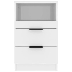 Avis vidaXL Tables de chevet 2 pcs Blanc brillant Bois d'ingénierie