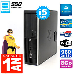 PC HP Compaq 8300 SFF Core I5-3470 RAM 8Go Disque 960 Go SSD Graveur DVD Wifi W7 - Occasion