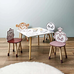 Table pour enfants avec pot à crayon intégré Monsieur Madame.