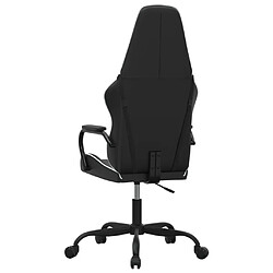 Maison Chic Chaise Gaming | Chaise de jeu de massage Ergonomique | Chaises de Bureau Blanc et noir Similicuir -GKD70174 pas cher