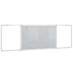 Avis vidaXL Tableau blanc magnétique pliable 160x50x1,7 cm aluminium