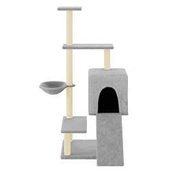 Avis Arbre à chat avec griffoirs,niche pour chat en sisal gris clair 130,5 cm -MN13631