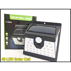 Tradex 40 LED AVEC PANNEAU SOLAIRE ET DÉTECTEUR DE MOUVEMENT SPOT CRÉPUSCULAIRE