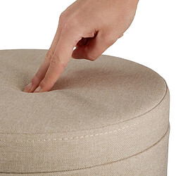 Acheter Helloshop26 Tabouret siège pouf avec coffre de rangement table basse beige 08_0000327