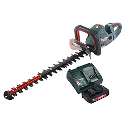 Metabo HS 18 LTX BL 55 Taille-haies sans fil 18 V 50 cm Brushless + 1x batterie 2,0 Ah + chargeur