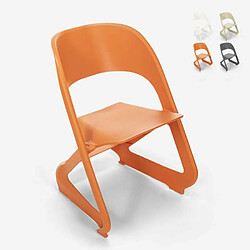 Ahd Amazing Home Design Chaise en plastique design empilable pour bars, fêtes et événements publics Nest, Couleur: Orange