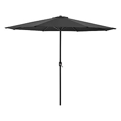 Parasol de Jardin Budapest Polyester Acier 300 x 230 cm Noir [casa.pro]