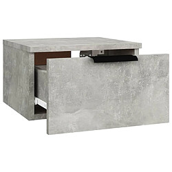 Maison Chic Table de chevet murale - Table de Nuit Gris béton 34x30x20 cm pas cher