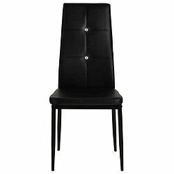 Avis Maison Chic Lot de 2 Chaises à manger,Chaise pour cuisine,Solide Structure noir similicuir -MN47427