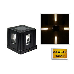 Tradex MURALE LED 2,5 W LAMPE EXTÉRIEURE CUBE LUMIÈRE MODERNE JARDIN NOIR ES32