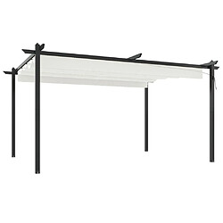 Maison Chic Tonnelle | Pergola de jardin avec toit rétractable 4x3 m Crème -GKD66357